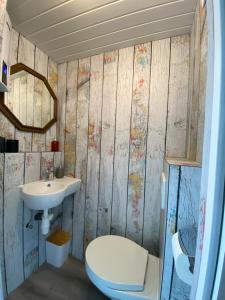 Koupelna v ubytování Das Nest, opional mit Sauna und Whirlpool + 14 fotografií