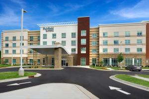 a rendering of a hotel with a parking lot at Fairfield by Marriott Inn & Suites Statesville in Statesville