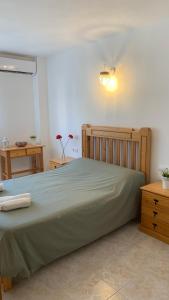 Postel nebo postele na pokoji v ubytování Hostal Sango Sierra de las Nieves