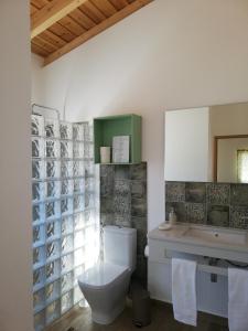 y baño con aseo y lavamanos. en Burrico D`Orada - Lodging & Experiences en Pedrógão