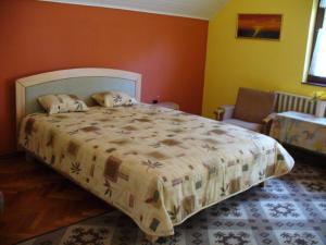 a bedroom with a large bed in a room at Villa Mariella in Siófok