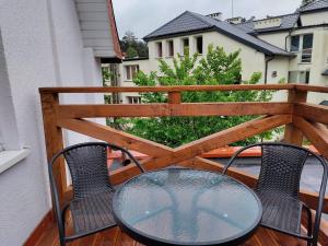 Balkón alebo terasa v ubytovaní "Hel" Wieniec Zdrój