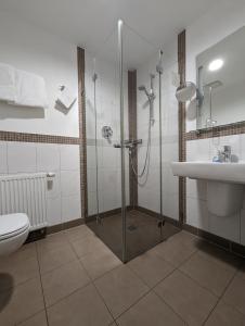 Koupelna v ubytování Burghotel Haselünne