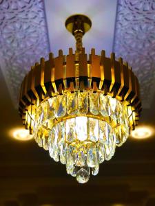 a close up of a chandelier in a room at Casa murcia in Chefchaouene