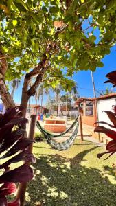 Jardín al aire libre en Chalés e Camping Bela Vista