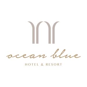 un conjunto de logotipos para un hotel y un complejo en OCEAN BLUE HOTEL & RESORT -Jbeil, en Biblos