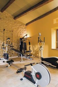 Fitness centrum a/nebo fitness zařízení v ubytování Logis Hôtel Restaurant Le Chêne Vert