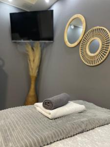 A television and/or entertainment centre at Beta House Apartments