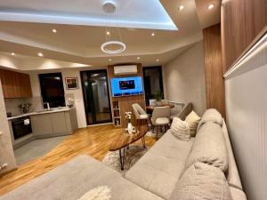 Posezení v ubytování Maria's Elite Luxury Apartment Skopje