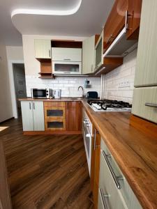Kuchyň nebo kuchyňský kout v ubytování Eco Apartments Melnyka10 + 33 fotografií