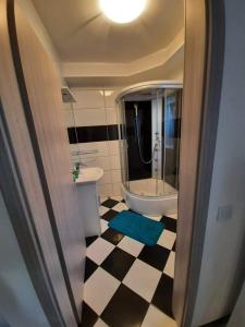 łazienka z wanną, toaletą i umywalką w obiekcie SUN RIVER KOLPA Ap Big w mieście Vinica