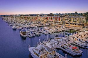 a bunch of boats docked in a marina at Residence Inn by Marriott Marina del Rey in Los Angeles