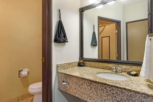 a bathroom with a sink and a toilet and a mirror at Best Western Plus The Inn at Horse Heaven in Prosser