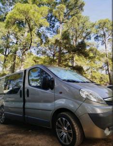 a silver van parked in front of some trees at Autocaravana Camper in Las Palmas de Gran Canaria