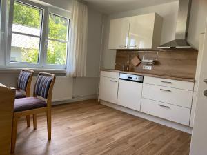 Köök või kööginurk majutusasutuses Ferienwohnung Blick ins Grüne