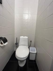 Koupelna v ubytování Apartamenti Jēkabpilī