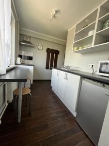 Kuchyň nebo kuchyňský kout v ubytování Apartamenti Jēkabpilī