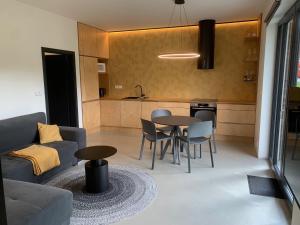 Kuchyň nebo kuchyňský kout v ubytování Apartmány na Plešivci