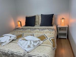 Tempat tidur dalam kamar di Casa Naturaleza