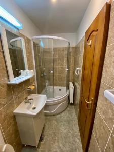 Koupelna v ubytování Casa Vasu