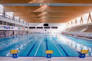 Bazén v ubytování Aqua Hotel nebo v jeho okolí