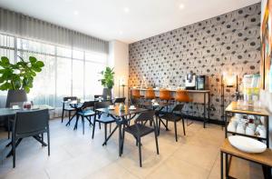 Een zitgedeelte bij Hotel Krige