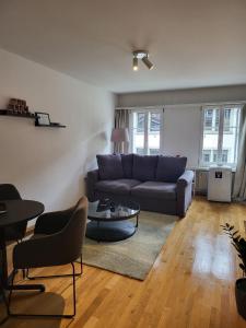 Posezení v ubytování Stylish Apartment in the Heart of Zug by Airhome