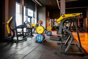 Fitness centrum a/nebo fitness zařízení v ubytování Home Hotel Mektagonen