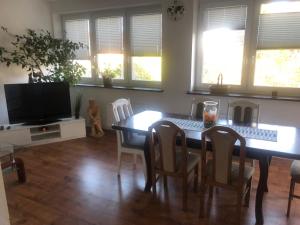 TV a/nebo společenská místnost v ubytování Dom Wakacyjny Parkowa