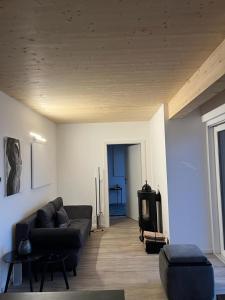 Χώρος καθιστικού στο Modernes Ferienhaus mit Panoramablick