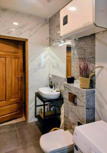 Koupelna v ubytování Niemirowska Osada