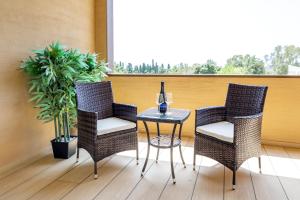 Balkón nebo terasa v ubytování crabonaxa suites