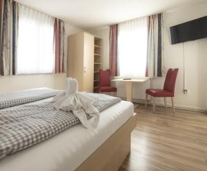 TV a/nebo společenská místnost v ubytování Gasthaus Traube, Ludwigshafen, Bodensee, Seenah gelegen