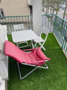 Balkón nebo terasa v ubytování APPT CENTRE VILLE ROUEN