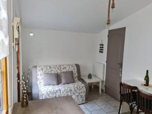 Postel nebo postele na pokoji v ubytování Chalet 25 m de la mer