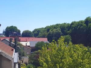 a view of a town with trees and buildings at Le Cosy du Faux Bourg in Châlons-sur-Marne