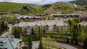 an aerial view of a resort with a mountain at Chalet Brio in Beaver Creek