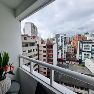 a balcony with a view of a city at Ardival apartment - WAIWA HOST in Bucaramanga