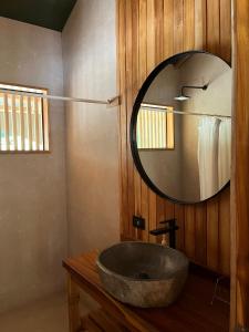Kylpyhuone majoituspaikassa Sangha Retreat