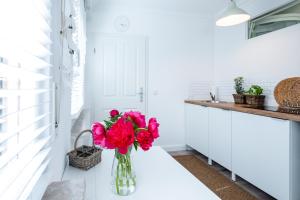 Küche/Küchenzeile in der Unterkunft Köhlz Appartement im 1 OG