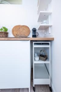 Küche/Küchenzeile in der Unterkunft Köhlz Appartement im 1 OG