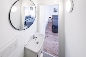 Ein Bett oder Betten in einem Zimmer der Unterkunft Köhlz Appartement im 1 OG