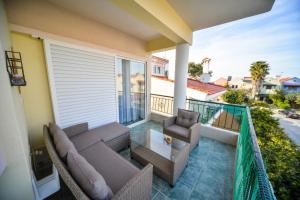 Balkón alebo terasa v ubytovaní Apartman Porto Blue Lux
