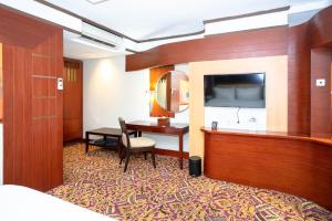 TV a/nebo společenská místnost v ubytování Hotel Savoy Homann