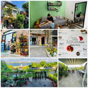 a collage of photos of plants and a store at Dolphin Home in Dong Hoi