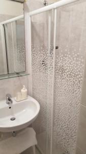 Koupelna v ubytování Hotel Trifoglio