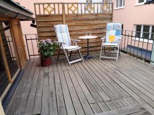 Balkón nebo terasa v ubytování Ferienwohnung Schuhhaus Ganster
