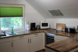 Kuchyň nebo kuchyňský kout v ubytování Ferienhaus "Am Deich 30"