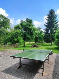 a ping pong table in a park with trees at House Bosko Best place for everyone 