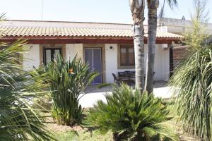 a house with palm trees in front of it at Villa Patrizia in Taviano